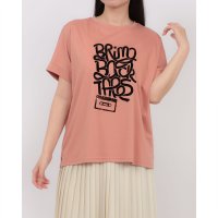 BRODIAEA/ブローディア BRODIAEA 極サラコットンフロッキープリントTシャツ/508350684