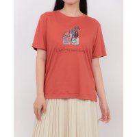 EGLANTINE/エグランティーヌ EGLANTINE 刺繍デザイン半袖カットソー【日本製】/508350685