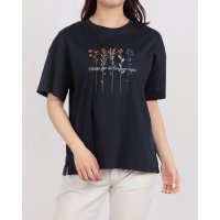 BRODIAEA/ブローディア BRODIAEA カラフルフラワー刺繍半袖Tシャツ/508350699