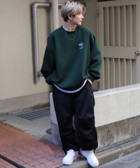 ILL‘S/イルズ ILL'S ヒゲオジ刺繍A ワンポイント刺繍ロゴ ビッグシルエット プルオーバースウェット/508350122