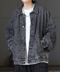 Confirm/コンファーム Confirm ビッグシルエット ヴィンテージライク ケミカルウォッシュ加工 ブルゾン デニムジャケット/508350123