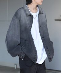 Confirm/コンファーム Confirm ビッグシルエット ヴィンテージライク ケミカルウォッシュ加工 ブルゾン デニムジャケット/508350123
