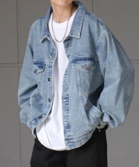 Confirm/コンファーム Confirm ビッグシルエット ヴィンテージライク ケミカルウォッシュ加工 Gジャン デニムジャケット/508350127