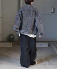 Confirm/コンファーム Confirm ビッグシルエット ヴィンテージライク ケミカルウォッシュ加工 Gジャン デニムジャケット/508350127