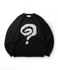 ILL‘S/イルズ ILL'S モヘアライク 8ボール ダイス スカル グラフィックジャガード ビッグシルエット プルオーバーソフトタッチシャギーニット/508350132