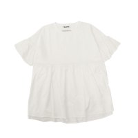MILK FED/ミルクフェド MILKFED. チュニック 半袖 大人可愛い Tシャツ レディース 夏 長め フリル 水陸両用 ペプラム ゆったり ロゴ刺繍 UV加工 吸汗速乾/508350158