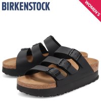 BIRKENSTOCK/ビルケンシュトック BIRKENSTOCK フロリダ 3 フレックス プラットフォーム サンダル レディース 細幅 厚底 ブラック 黒 1029737/508350251