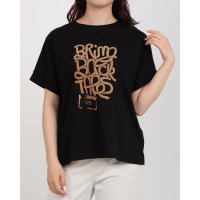 BRODIAEA/ブローディア BRODIAEA 極サラコットンフロッキープリントTシャツ/508350684