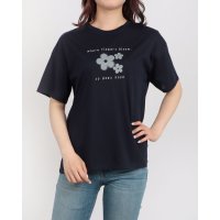 BRODIAEA/ブローディア BRODIAEA フラワープリントスパンコール半袖Tシャツ/508350693