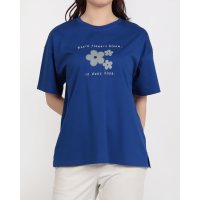BRODIAEA/ブローディア BRODIAEA フラワープリントスパンコール半袖Tシャツ/508350693