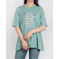 BRODIAEA/ブローディア BRODIAEA かすれプリント半袖Tシャツ/508350694