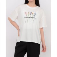 BRODIAEA/ブローディア BRODIAEA カラフルフラワー刺繍半袖Tシャツ/508350699