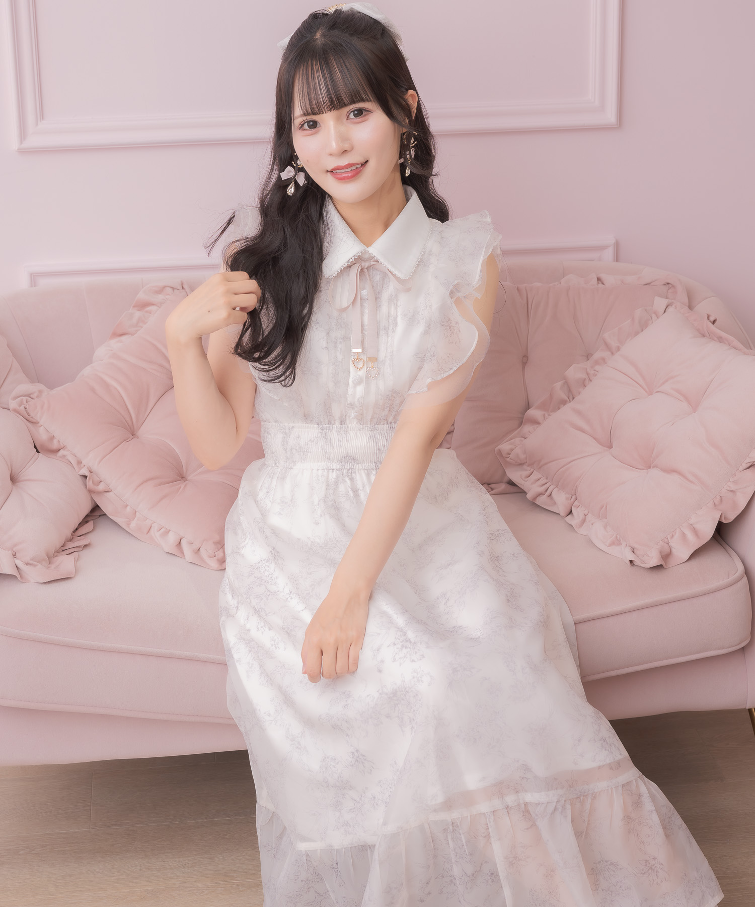 セール15%OFF】ロジータ ROJITA フリルスリーブ花柄ロング