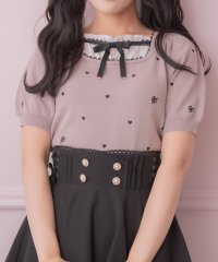 ROJITA/ロジータ ROJITA ハート刺繍レイヤード風ニットトップス/508350741