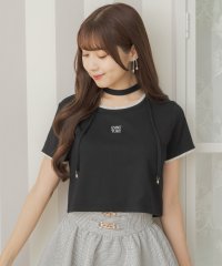 couture BY ROJITA/クチュールバイロジータ couture BY ROJITA リボンチョーカー刺繍Tシャツ/508350744