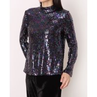 WHISTLES/ウィッスルズ WHISTLES High Neck Sequin Top/508351943