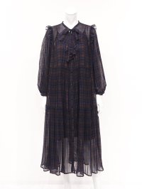 SPECCHIO/スペッチオ SPECCHIO 前開きティアード フリルワンピース/リボンタイ付き/508352009