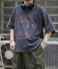 ILL‘S/イルズ ILL'S Disney ディズニー Villains ヴィランズ ヴィンテージライク ピグメント加工 ビッグシルエット 半袖プリントTシャツ カットソ/508352043