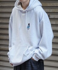 ILL‘S/イルズ ILL'S ガールイラストワンポイント刺繍 ビッグシルエット 裏起毛プルオーバーパーカー フーディー カットソー ユニセックス/508352046