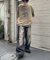 ILL‘S/イルズ ILL'S ヴィンテージライク ロックプリント レトロ ピグメント加工 ビッグシルエット半袖バンドTシャツ/508352059
