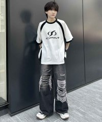 Confirm/コンファーム Confirm Y2K パイピングライン ロゴプリント ビッグシルエットTシャツ カットソー/508352061