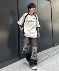 Confirm/コンファーム Confirm Y2K パイピングライン ロゴプリント ビッグシルエットTシャツ カットソー/508352061