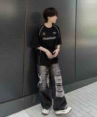 Confirm/コンファーム Confirm Y2K パイピングライン ロゴプリント ビッグシルエットTシャツ カットソー/508352062