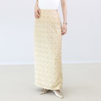 Aletta vita/アレッタ ヴィータ Aletta vita チェックフリンジジャガードロングスカート/508352070