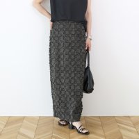 Aletta vita/アレッタ ヴィータ Aletta vita チェックフリンジジャガードロングスカート/508352070