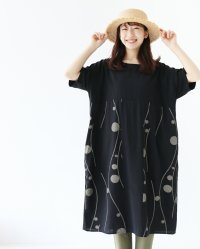 sanpo kuschel/サンポクシェル sanpo kuschel 流れる水玉柄 ワンピース/508352130