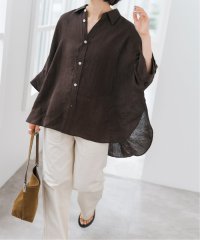 Spick & Span/60リネンキャンバスドルマンンスリーブシャツ/508352560