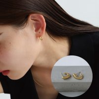 Noelmarket/ノエルマーケット Noelmarket ピアス 金属アレルギー対応 s925 マットカラー 小ぶり つけっぱなし 18kコーティング シンプル フープピアス/508352627