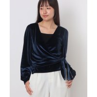 WHISTLES/ウィッスルズ WHISTLES Velvet V Neck Wrap Top/508352647
