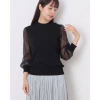 12Twelve Agenda/トゥエルブアジェンダ 12Twelve Agenda プチハイネック異素材スリーブニットプルオーバー/508352668