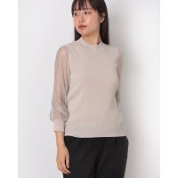 12Twelve Agenda/トゥエルブアジェンダ 12Twelve Agenda プチハイネック異素材スリーブニットプルオーバー/508352668