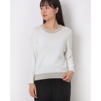 12Twelve Agenda/トゥエルブアジェンダ 12Twelve Agenda ラメ配色7分袖ニットプルオーバー/508352670