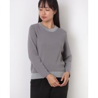 12Twelve Agenda/トゥエルブアジェンダ 12Twelve Agenda ラメ配色7分袖ニットプルオーバー/508352670