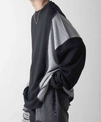 Confirm/コンファーム Confirm ヴィンテージライク リメイク風 切り替え配色 裏毛トレーナー プルオーバースウェット/508352760