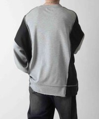 Confirm/コンファーム Confirm ヴィンテージライク リメイク風 切り替え配色 裏毛トレーナー プルオーバースウェット/508352760