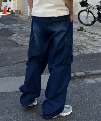 ILL‘S/イルズ ILL'S ヴィンテージメイク レトロライク ケミカルウォッシュ ワイドカーゴ デニムパンツ/508352775