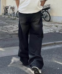 ILL‘S/イルズ ILL'S ヴィンテージメイク レトロライク ケミカルウォッシュ ワイドカーゴ デニムパンツ/508352775