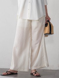 LAUTREAMONT/ロートレアモン LAUTREAMONT 【WEB限定】キュプラTRストライプパンツ/508352926