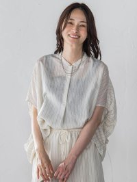 LAUTREAMONT/ロートレアモン LAUTREAMONT 【WEB限定】キュプラTRストライプブラウス/508352927
