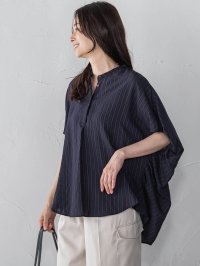 LAUTREAMONT/ロートレアモン LAUTREAMONT 【WEB限定】キュプラTRストライプブラウス/508352927