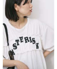 サマンサモスモス ブルー Samansa Mos2 blue ◎【接触冷感】シャーリングドッキングTシャツ