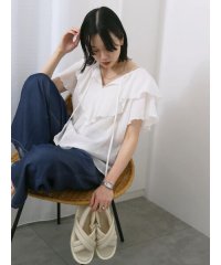 Samansa Mos2 blue/サマンサモスモス ブルー Samansa Mos2 blue ◎フリルブラウス/508353043