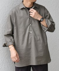 SHIPS any MEN/SHIPS any: コットン/リネン 7分袖 スキッパー プルオーバー シャツ◆◆/508353051