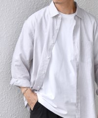 SHIPS any MEN/SHIPS any: コットン/リネン ストライプ 7分袖 レギュラー シャツ◆◆/508353053