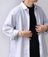 SHIPS any MEN/SHIPS any: コットン/リネン ストライプ 7分袖 レギュラー シャツ◆◆/508353053