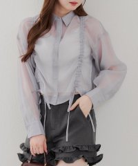 NICE CLAUP/OLIVE des OLIVE OUTLET/【RMAF】ドロストデザインシアーシャツ/508353076